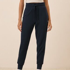Pact Sz M Washed Blue Organic Cotton CloudKnit Jogger Pull On Pockets